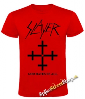 SLAYER - God Hates Us All - červené detské tričko