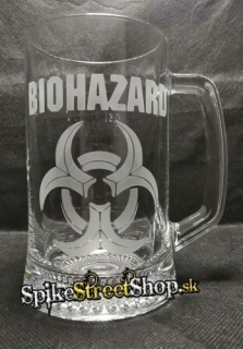 Sklenený krígel BIOHAZARD - Logo