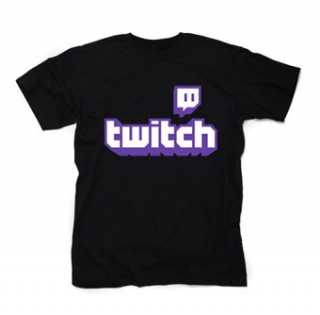 TWITCH - Purple Logo Sign - čierne detské tričko