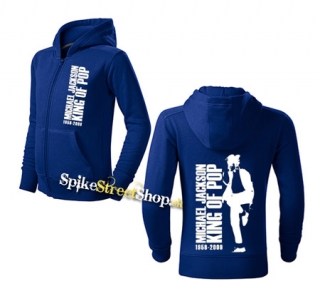 MICHAEL JACKSON - King Of Pop - modrá detská mikina na zips