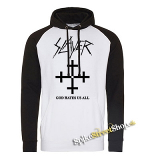 SLAYER - God Hates Us All - čiernobiela pánska mikina