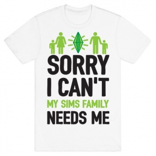 THE SIMS - My Sims Family Need Me - biele pánske tričko