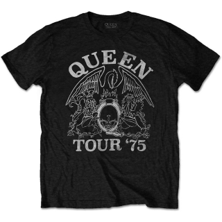 QUEEN - Tour '75 - čierne pánske tričko