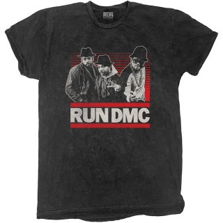 RUN DMC - Gradient Bars - čierne pánske tričko