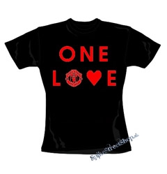 MANCHESTER UNITED - One Love - čierne dámske tričko