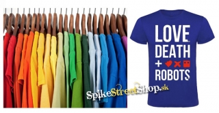 LOVE, DEATH & ROBOTS - Logo Crest - farebné pánske tričko