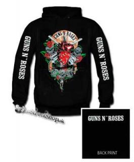 GUNS N ROSES - Heart & Guns - čierna pánska mikina