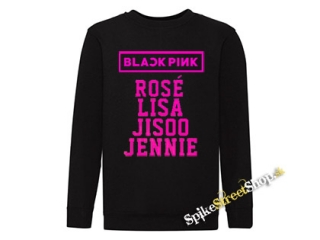 BLACKPINK - Logo & Names - mikina bez kapuce