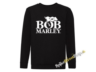 BOB MARLEY - Logo & Flag - mikina bez kapuce
