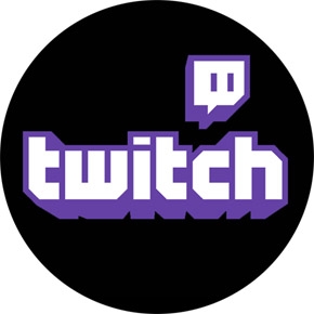 TWITCH - Purple Logo Sign - okrúhla podložka pod pohár