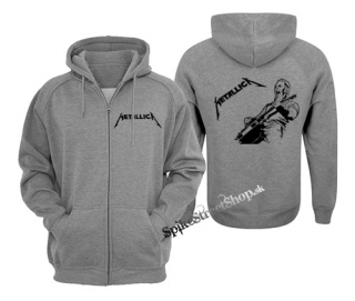 METALLICA - James - šedá pánska mikina na zips