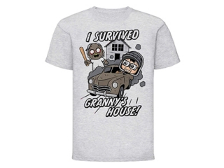 I SURVIVED GRANNY´S HOUSE - šedé detské tričko