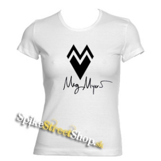 MEG MYERS - Heart & Signature - biele dámske tričko