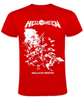 HELLOWEEN - Walls Of Jericho - červené pánske tričko