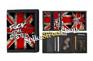 FUCK THE SYSTEM - ANARCHY - UK FLAG - peňaženka