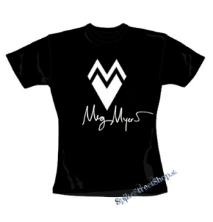 MEG MYERS - Heart & Signature - čierne dámske tričko