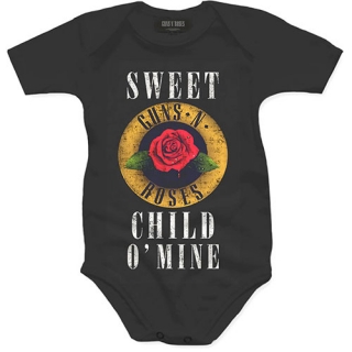 GUNS N ROSES - Child Of Mine Rose - čierne detské body