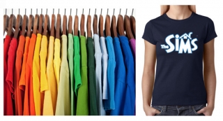 THE SIMS - Logo - farebné dámske tričko