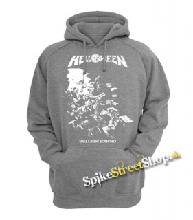 HELLOWEEN - Walls Of Jericho - šedá pánska mikina