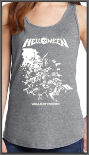 HELLOWEEN - Walls Of Jericho - Ladies Vest Top - šedé