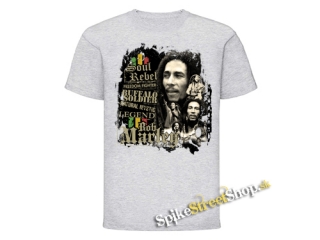 BOB MARLEY - Soul Rebel Freedom Fighter - šedé detské tričko