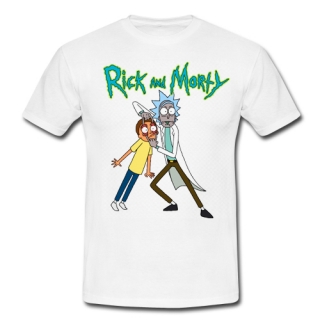 RICK AND MORTY - Motive 1 - biele pánske tričko