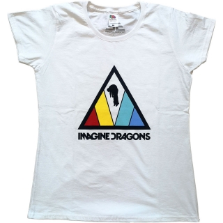 IMAGINE DRAGONS - Triangle Logo - biele dámske tričko