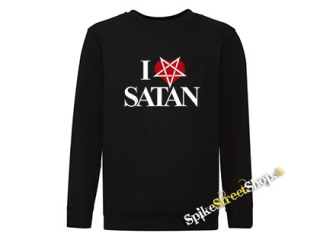 I LOVE SATAN - Pentagram - mikina bez kapuce