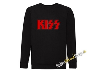 KISS - Red Logo - mikina bez kapuce