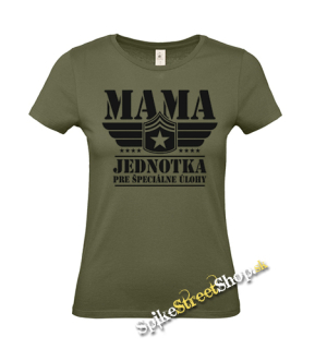 MAMA - Jednotka pre špeciálne úlohy - khaki dámske tričko