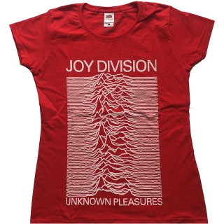 JOY DIVISION - Unknown Pleasures - červené dámske tričko