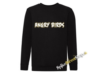 ANGRY BIRDS - Logo - čierna detská mikina bez kapuce