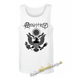 MINISTRY - Eagle Seal - Mens Vest Tank Top - biele