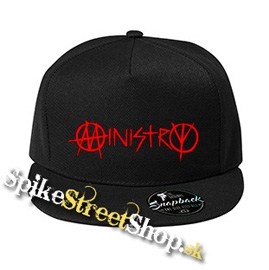 MINISTRY - Red Logo - čierna šiltovka model "Snapback"
