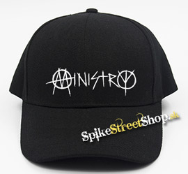 MINISTRY - White Logo - čierna šiltovka (-30%=AKCIA)