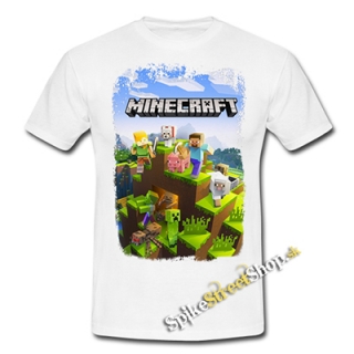 MINECRAFT - Attack Creepers - biele detské tričko