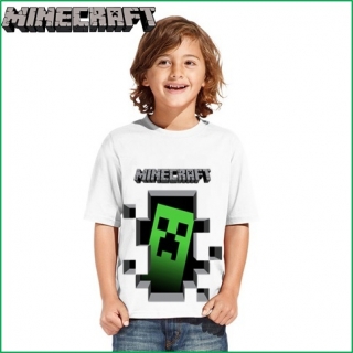 MINECRAFT - Creeper Animated - biele detské tričko