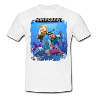 MINECRAFT - Creeper Ocean Adventure - biele pánske tričko