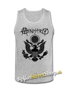 MINISTRY - Eagle Seal - Mens Vest Tank Top - šedé