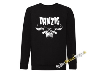 DANZIG - Logo Skull - čierna detská mikina bez kapuce