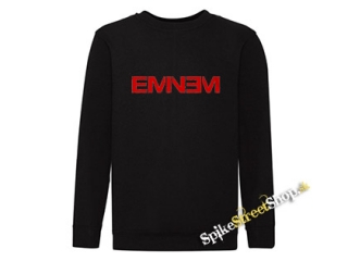 EMINEM -  Red Logo - čierna detská mikina bez kapuce