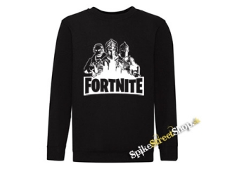 FORTNITE - Logo & Skins - čierna detská mikina bez kapuce