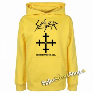 SLAYER - God Hates Us All - žltá pánska mikina