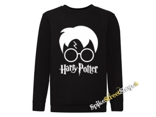 HARRY POTTER - Glasses Bold Crest With Logo - čierna detská mikina bez kapuce