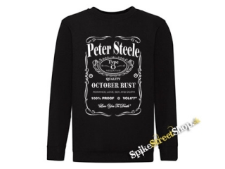 PETER STEELE - Jack Daniels Crest - čierna detská mikina bez kapuce
