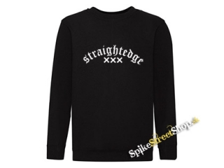 STRAIGHT EDGE - Logo - Motive 2 - čierna detská mikina bez kapuce
