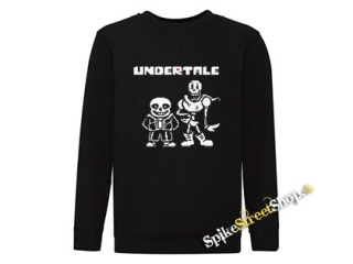 UNDERTALE - Sans And Papyrus - čierna detská mikina bez kapuce