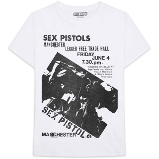 SEX PISTOLS - Manchester Flyer - biele pánske tričko