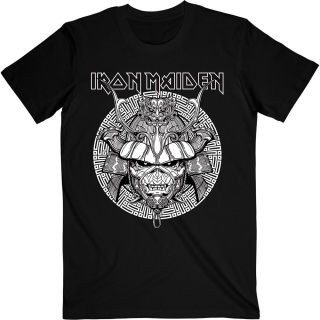 IRON MAIDEN - Samurai Graphic White - čierne pánske tričko