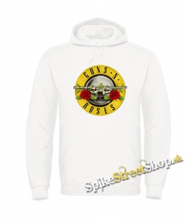 GUNS N ROSES - Bullet Classic Logo - biela pánska mikina